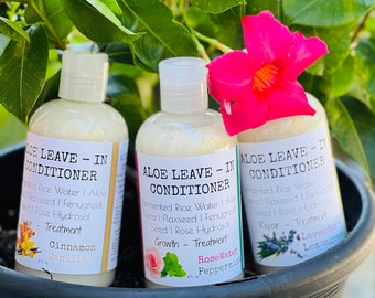 Fermented Rice Milk Hair Conditioner | Flaxseed Hair Gel | Fenugreek + Aloe Vera Hair Treatment | leave in detanging conditioner
