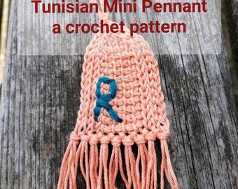 Tunisian Mini Pennant -  a crochet pattern