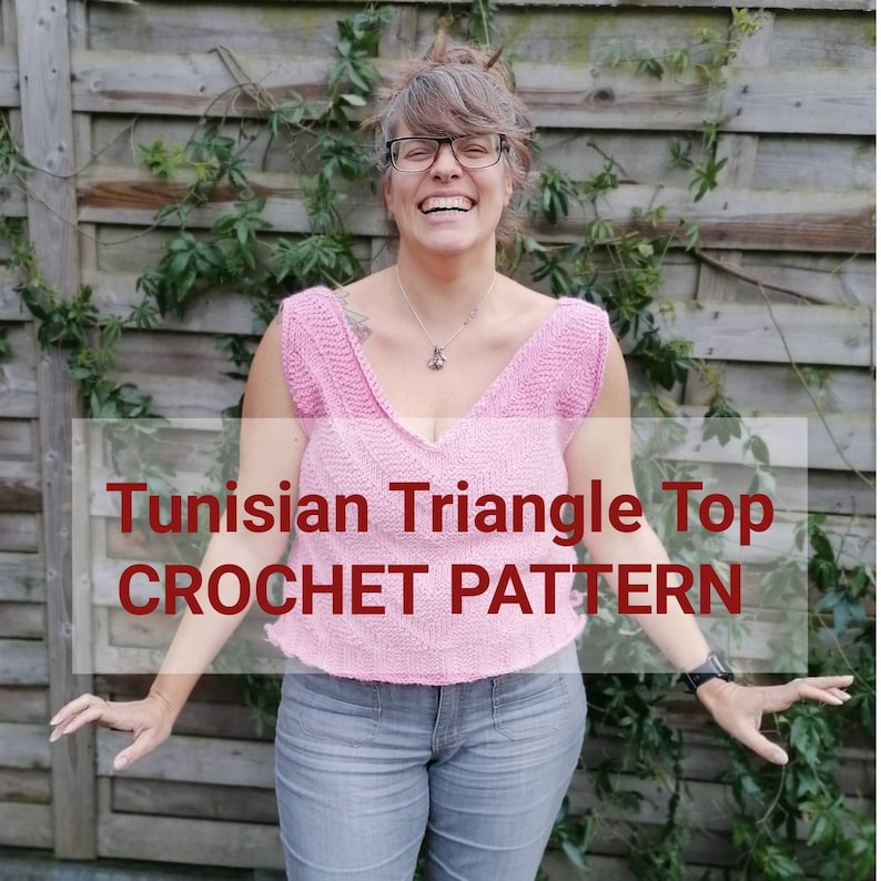 Tunisian Triangle Top a crochet pattern image 1