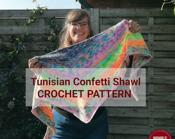 Tunisian Confetti Shawl A CROCHET PATTERN