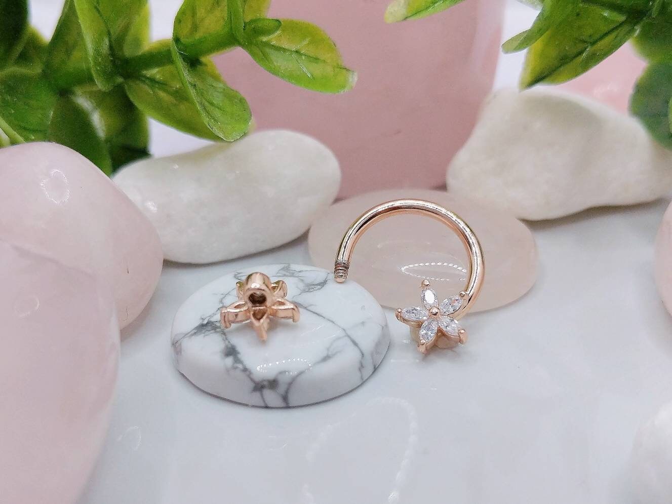 Rose gold horseshoe septum ring Clearance