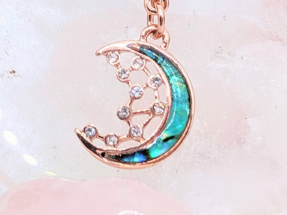Blue Pearl Inlay Crescent Moon and Stars Dangle 316L Surgical Steel Belly Navel 