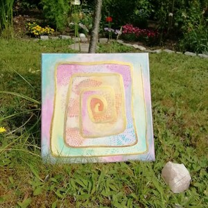 Acrylic painting &quot;Source of Power&quot;, energy painting, wall painting