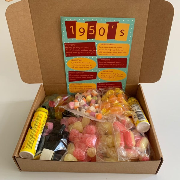 1950's Decade Gift Box - Sweets from the era