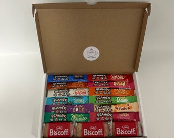 Coffee Lovers Gift Box - 12 Great Flavours with Biscuits