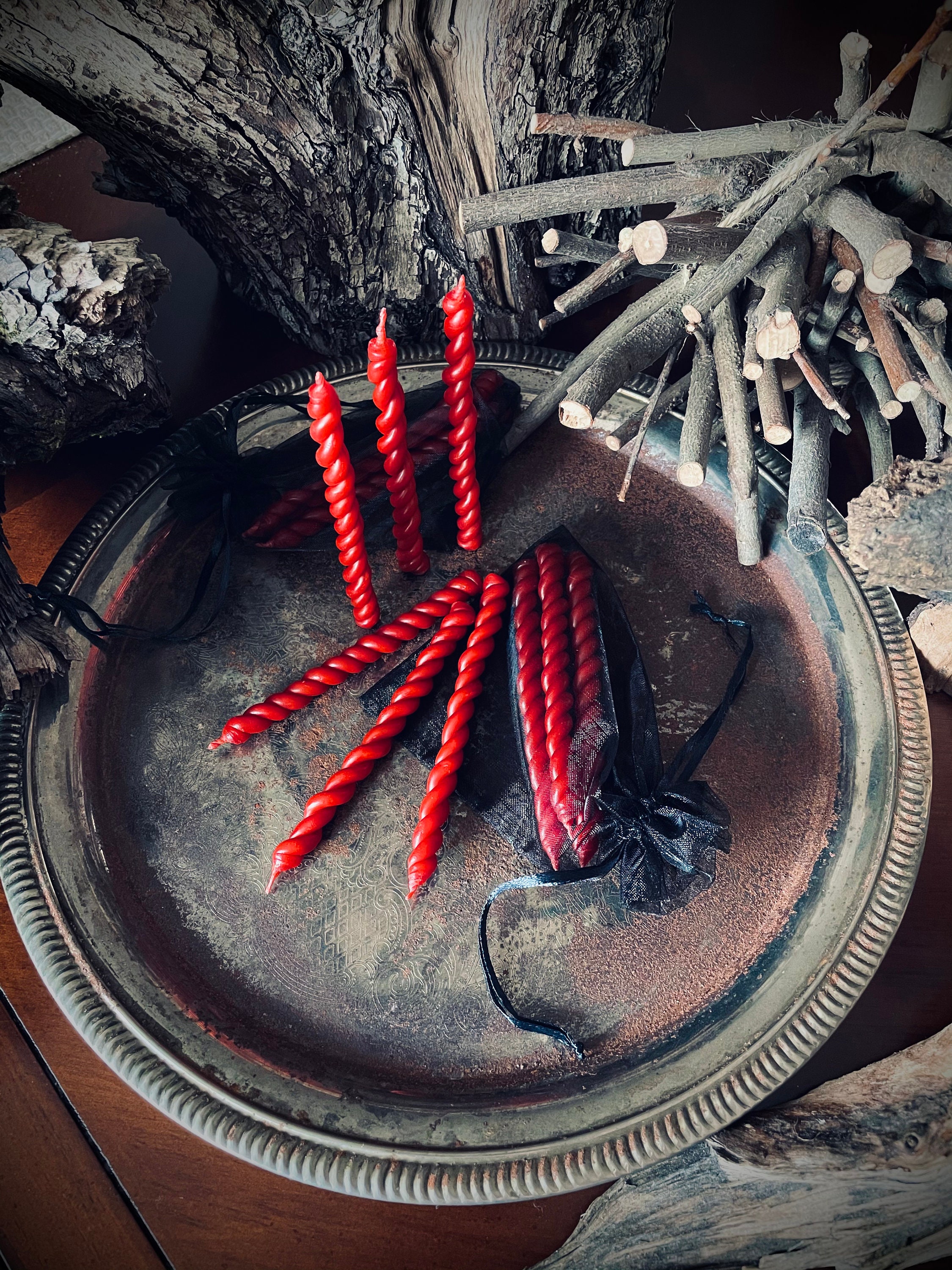 Twin Flame spell candles / love spell candles / dual wick / Etsy