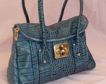 Sac à Main Bandoulière Adrienne Vittadini - Cuir Beige Occasion, Taille Moyenne