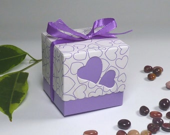 Small Square Gift Box with Ribbon for Weddings, Bridesmaids, Christmas and Parties. Multi-packs or Single Purchase. Supplied Flat.