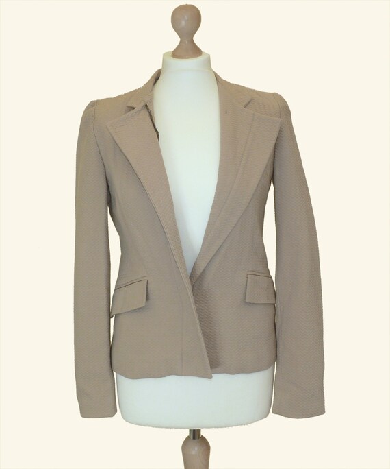 Reiss, Reiss 100% Cotton Jacket for Ladies. Fawn Colour. Pre-worn but Excellent Condition. Size 10.