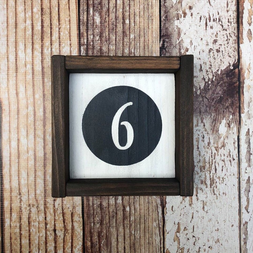 Six Framed Wood Sign. - Etsy