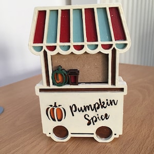 Autumn decor, Painted pumpkin spice tray decor, autumn tier tray, coffee station decor
