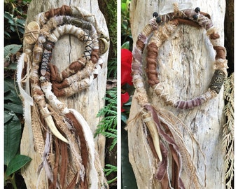 ONE Made To Order Natural Earth Hairwrap, Dreadwrap, Fabric Loc Extension