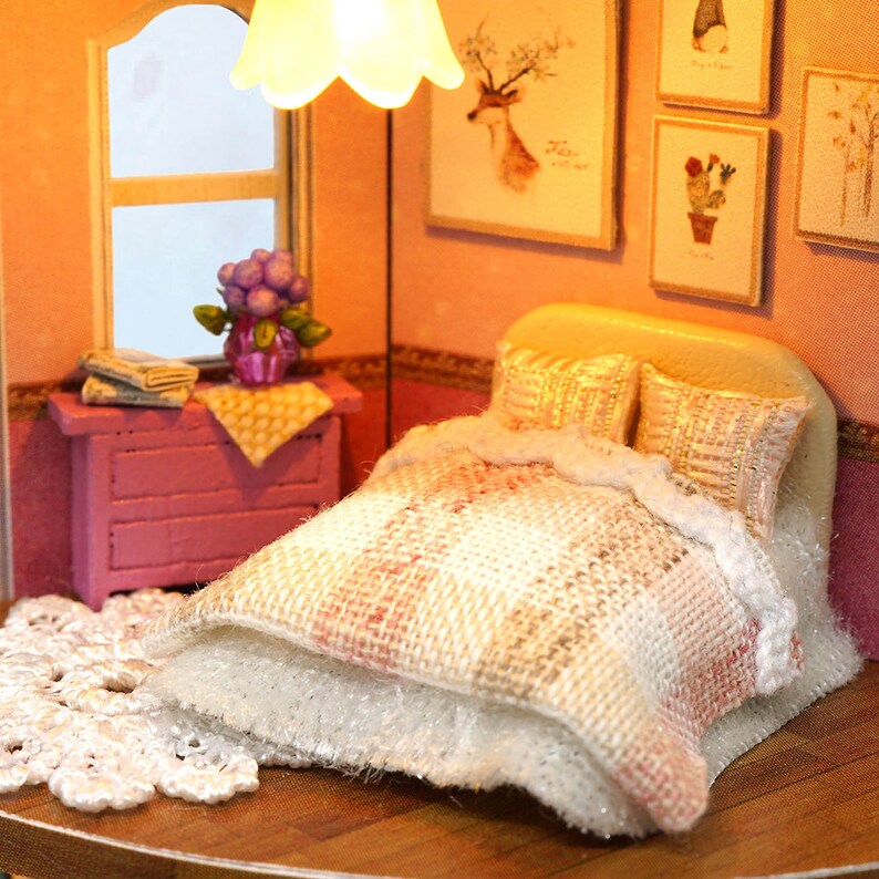 Dollhouse Miniature With Furniture DIY Dollhouse Kit Plus Etsy