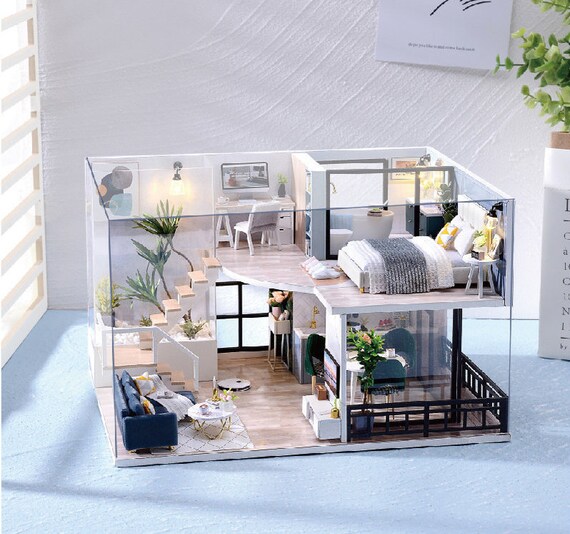 DIY Music Studio Miniature Doll House Kit 1:24 With Light -  Canada