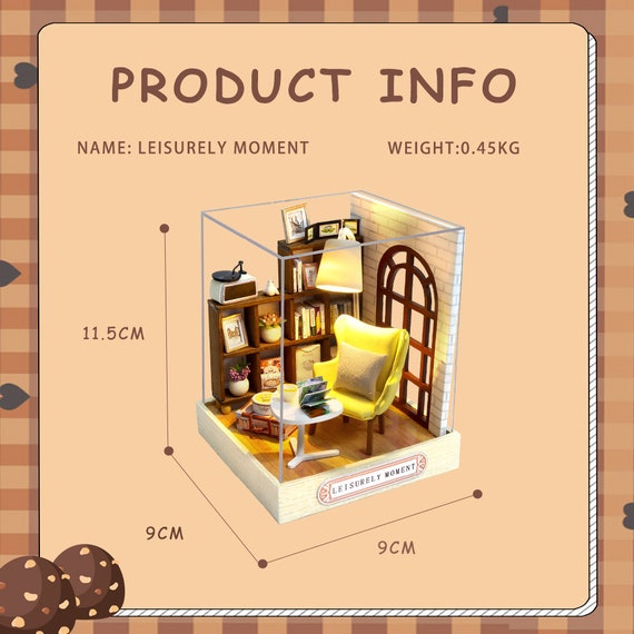 CUTEBEE 1: 24 DIY Dollhouse Kit (Leisurely coffee shop)