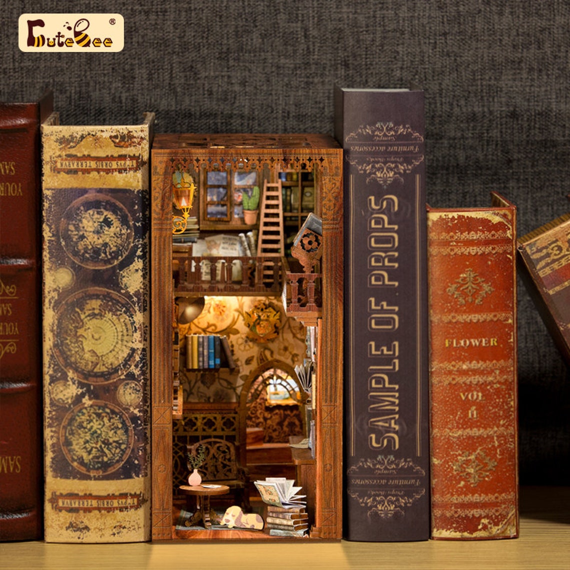 DIY Book Nook Kit Miniature Bookend Bookshelf Insert Decor Etsy UK Diy book nook kit miniature bookend bookshelf insert decor etsy uk