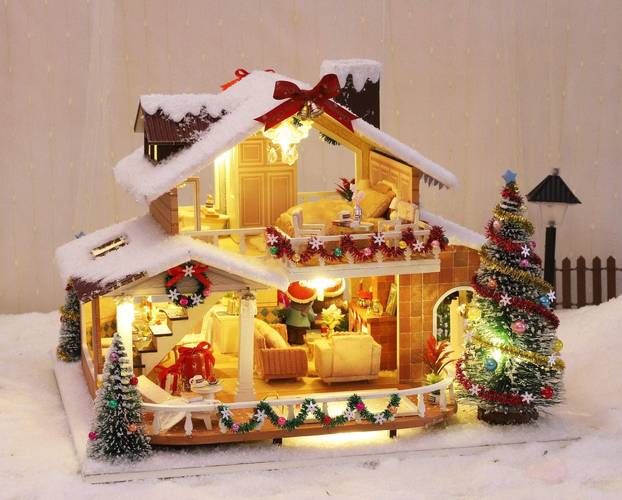 Manor Christmas Ad 2022 Ice And Snow Manor Christmas Gift 1: 24 Diy Dollhouse | Etsy