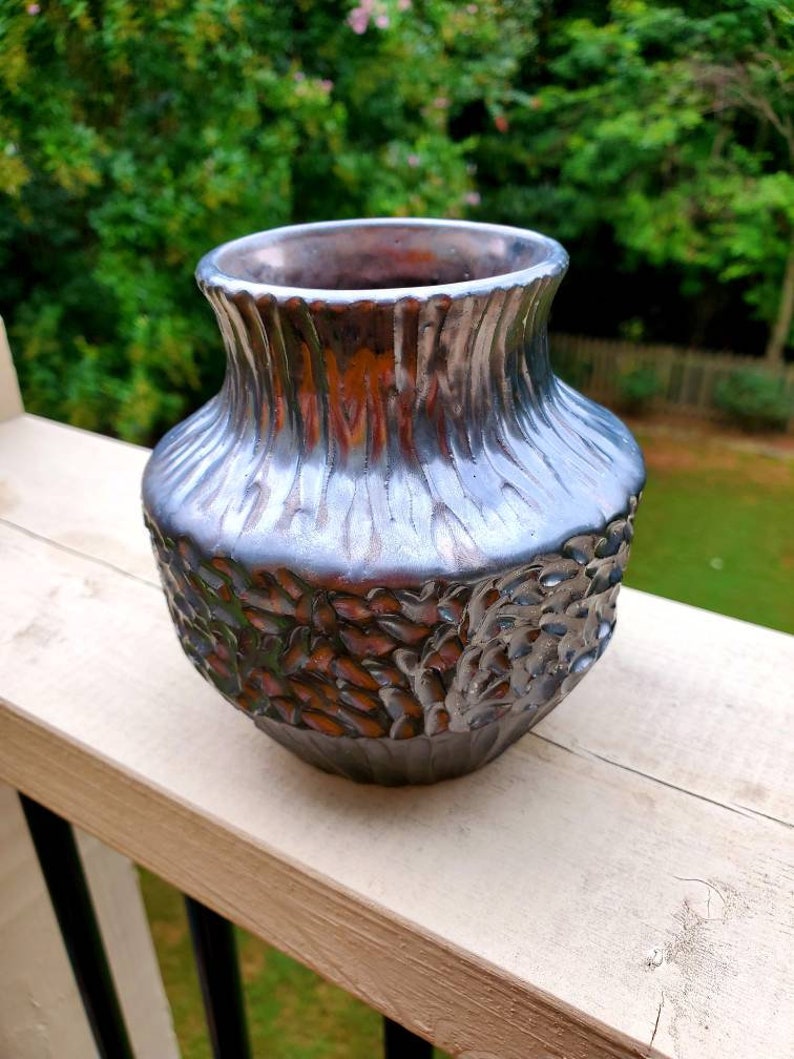 Metallic Vase Etsy