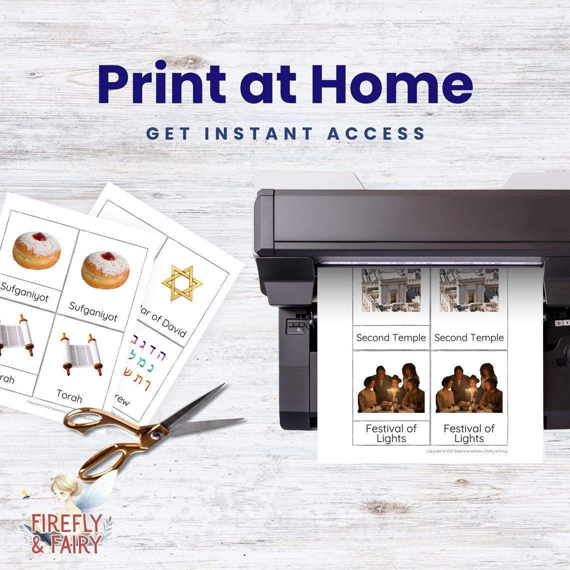Hanukkah Festival of Lights Montessori Nomenclature 3-part Cards ...