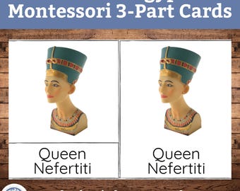 Ancient Egypt Montessori History Nomenclature 3-Part Cards / Social Studies / Ancient History Egyptian Mythology / Safari Toob / Vocabulary