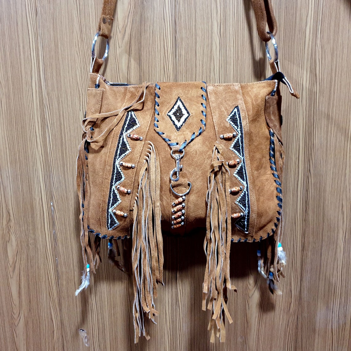 Ladies Leather Tassel Bag Etsy
