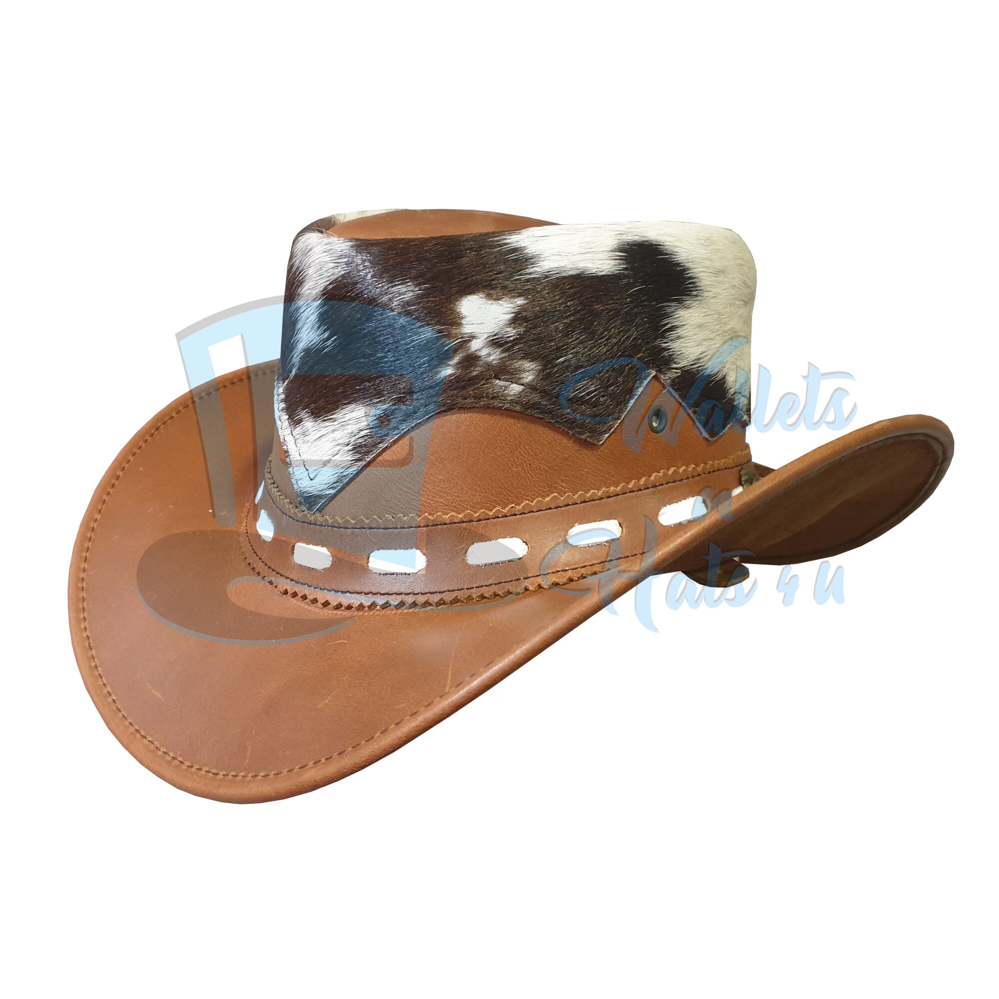 Vintage Cow Hide Cowboy Leather Hat - Etsy