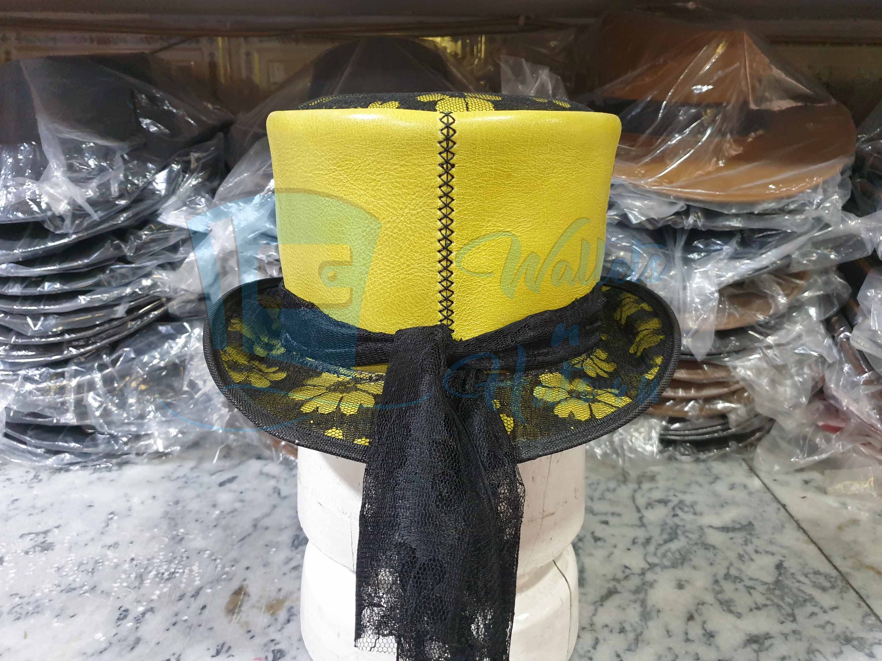 Ladies Leather Top Hat Etsy