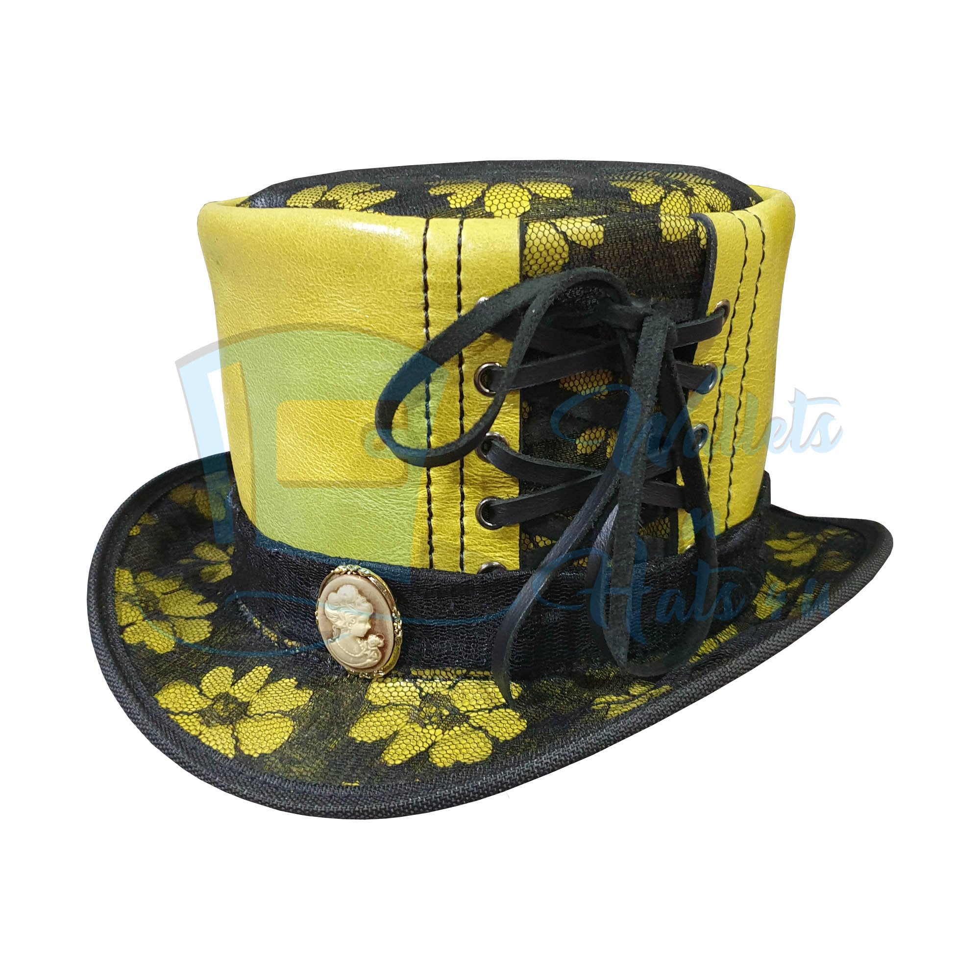 Ladies Leather Top Hat Etsy