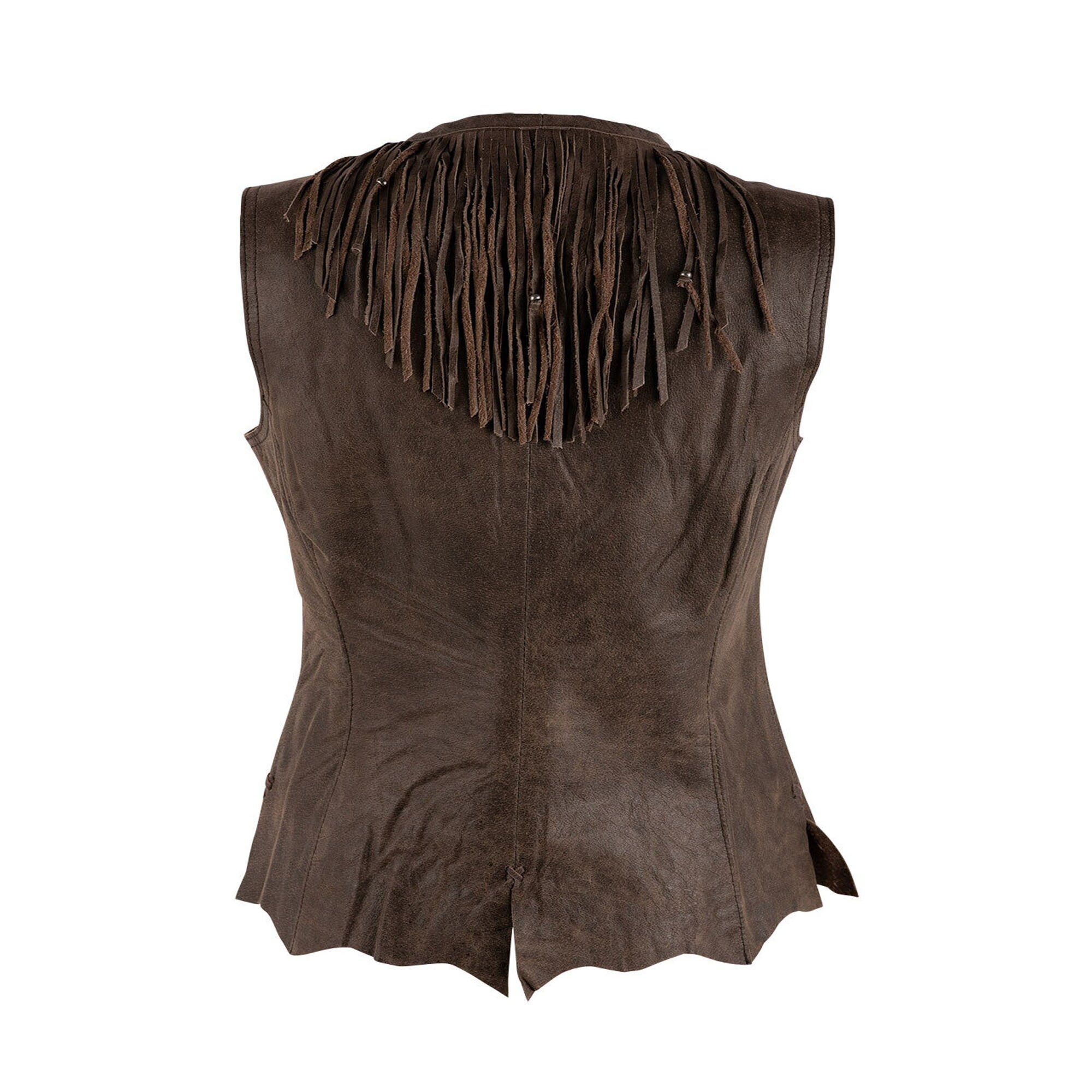 Vintage Cow Leather Ladies Vest Etsy