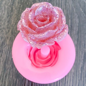 HOT! Rose Flower Straw Topper Mold for Epoxy Resin