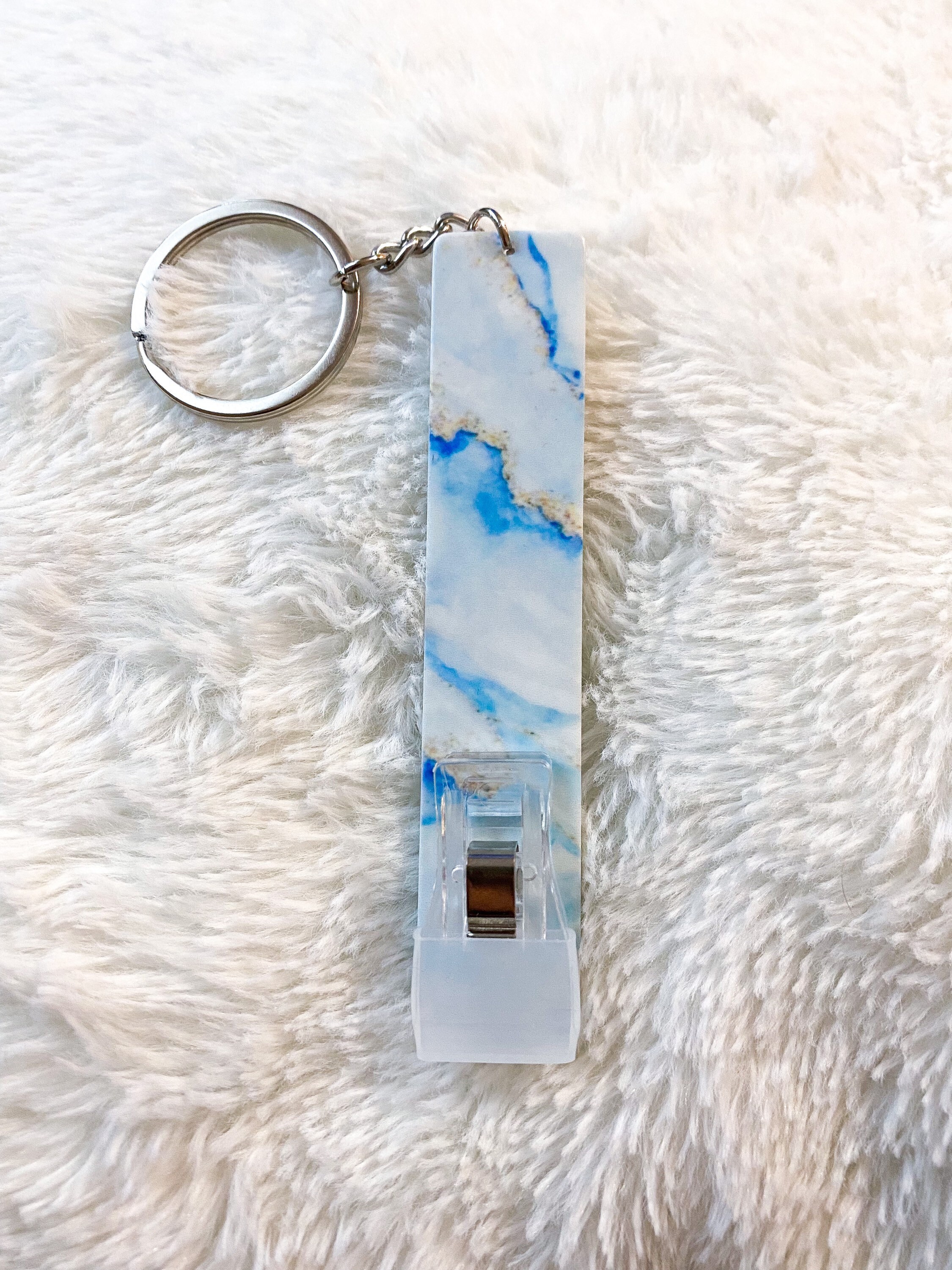 Silicone Grip Card Grabber Keychain Tool for Long Nails Marble - Etsy