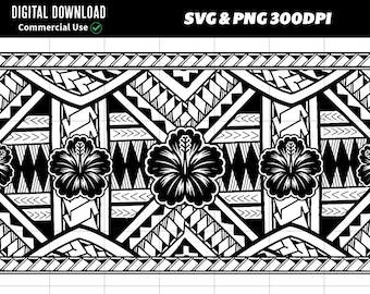 Polynesian Tribal SVG and PNG Graphic - Etsy