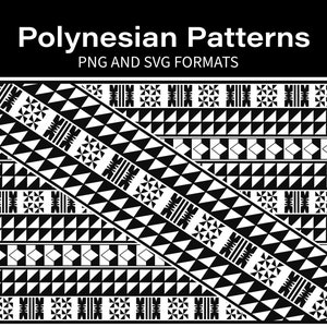 Polynesian Tribal Patterns |  Polynesian Fijian Patterns | Polynesian Pattern SVG and PNG