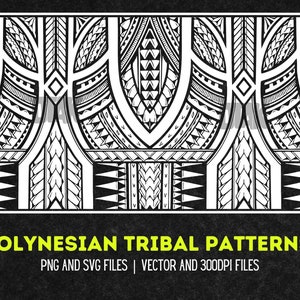 Polynesian Tribal Patterns Bundle | SVG and PNG Graphics | Polynesian svg and png