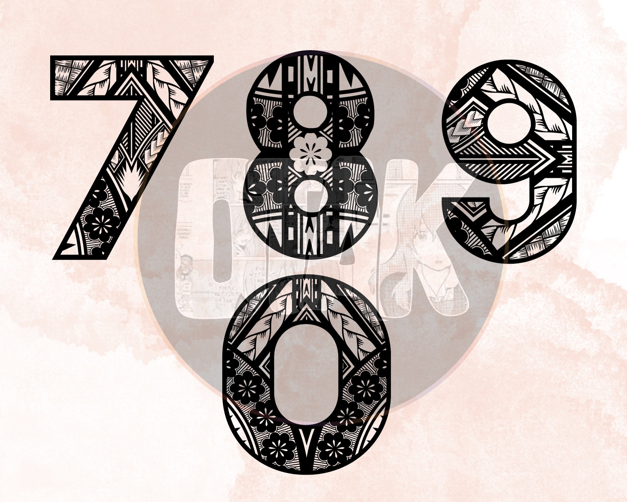 Polynesian Letters and Numbers Bundle | Tribal Letters A to Z ...