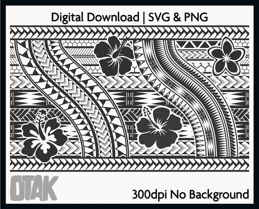 Polynesian Pattern SVG and PNG Graphic | Polynesian Tribal Pattern - Etsy