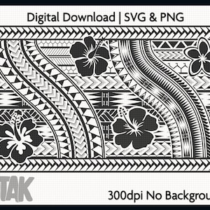 Polynesian Pattern SVG and PNG Graphic | Polynesian Tribal Pattern