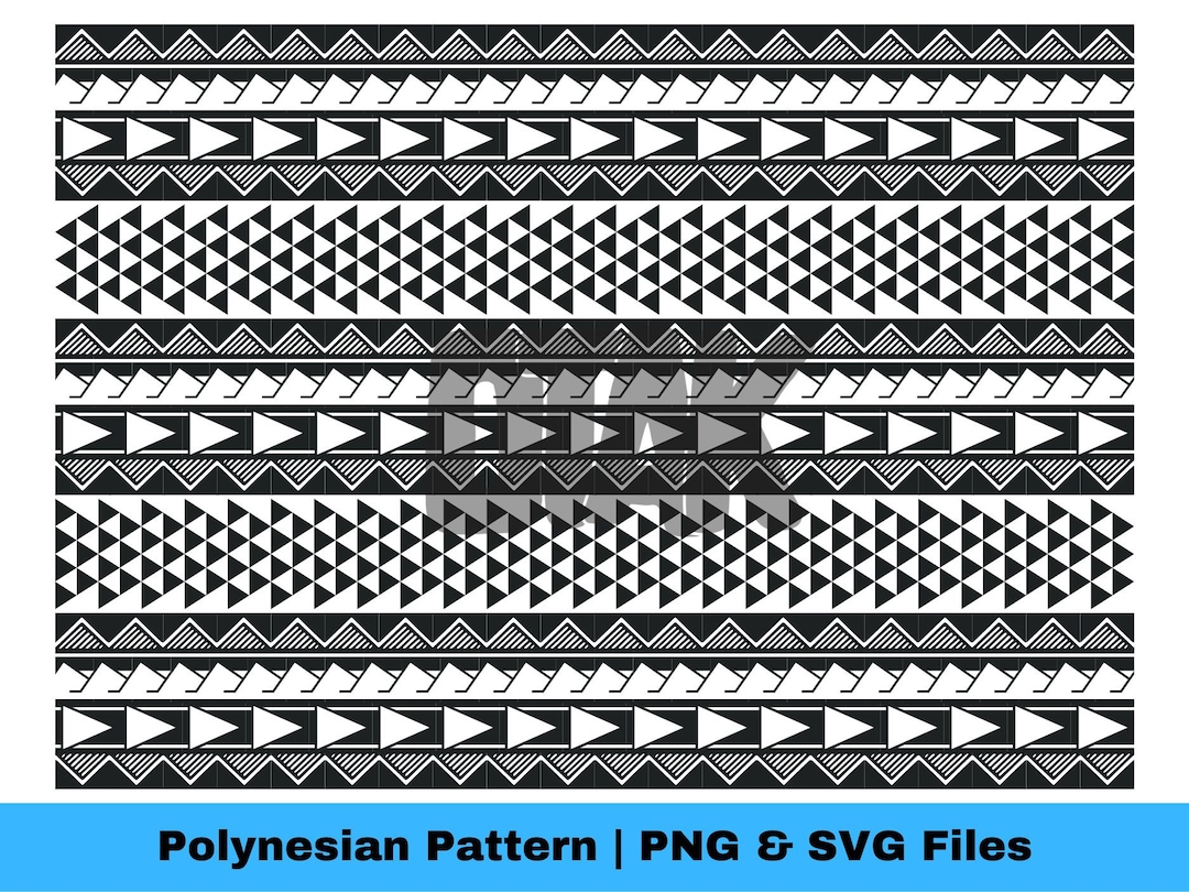 Polynesian Pattern SVG and PNG Graphic | Polynesian Tribal Pattern - Etsy
