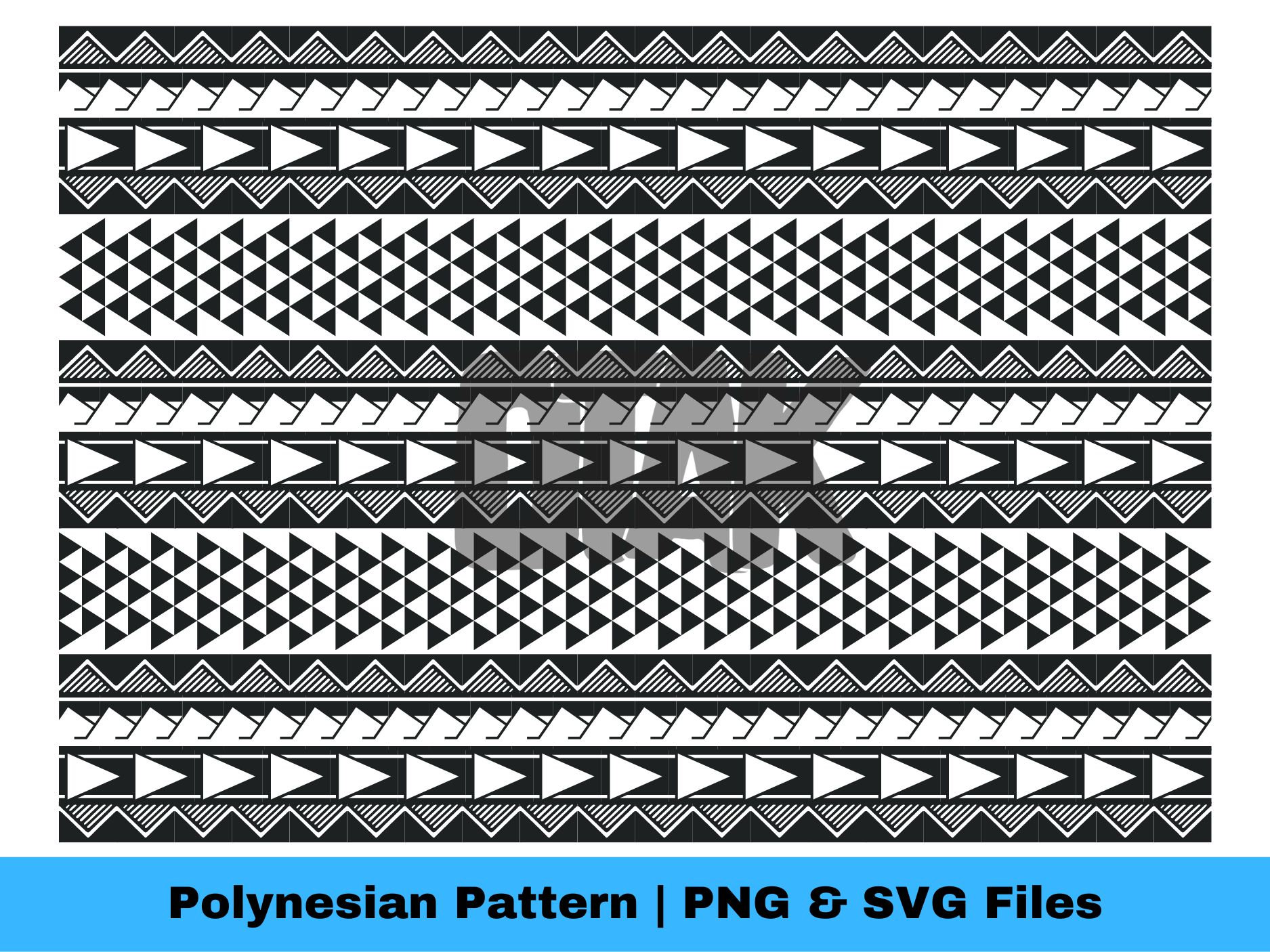 Polynesian Pattern SVG and PNG Graphic Polynesian Tribal Pattern - Etsy