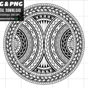 Image PNG et SVG tribal polynésien | Conception tribale des Samoa