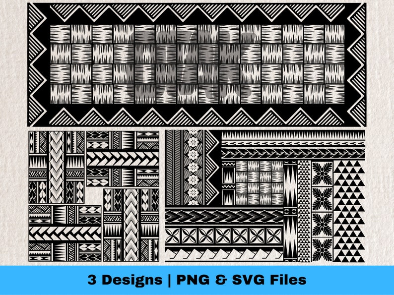 Polynesian Pattern Bundle Polynesian Tribal Bundle SVG and PNG Graphics ...