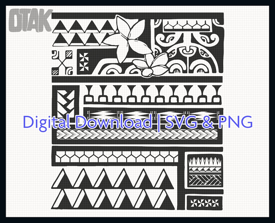 Polynesian Tribal Pattern SVG and PNG Graphic | Polynesian Pattern - Etsy