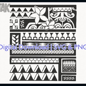 Polynesian Tribal Pattern SVG and PNG Graphic | Polynesian Pattern