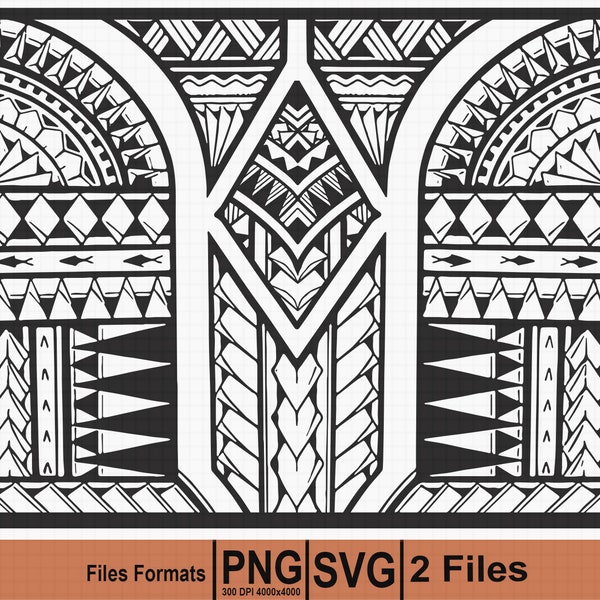 Polynesian Samoan Tribal SVG and PNG Graphic