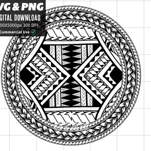 Polynesian Pattern SVG and PNG Graphic | Polynesian Tribal Pattern ...