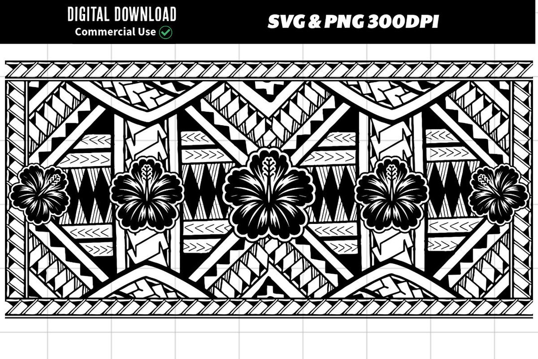 Polynesian Pattern SVG and PNG Graphic | Polynesian Tribal Pattern ...