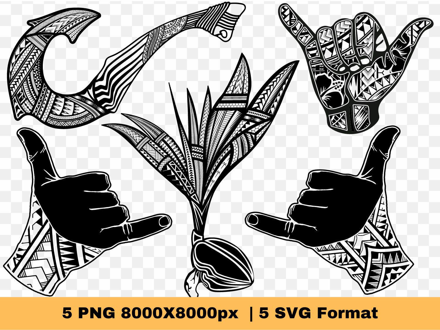 Polynesian Tribal Graphics Bundle Polynesian Pattern SVG and - Etsy
