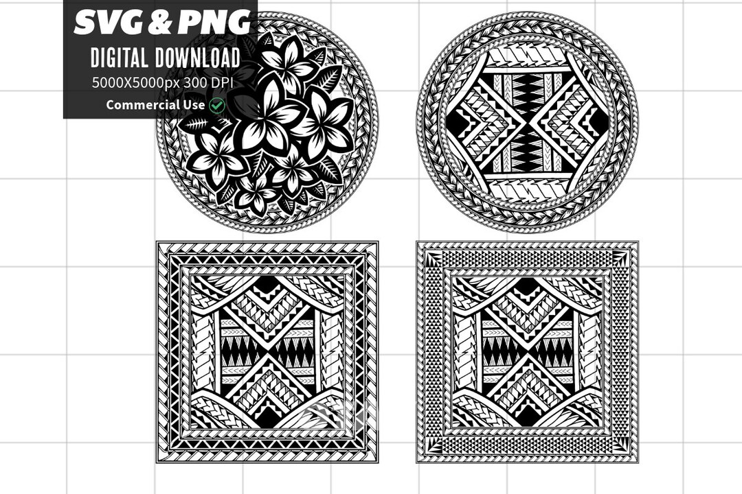 Polynesian Pattern SVG and PNG Graphic | Polynesian Tribal Pattern ...