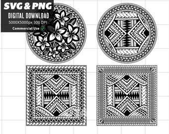 Polynesian Tribal Pattern SVG PNG | Sublimation, Cricut (Digital File)