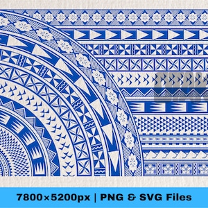 Graphique tribal polynésien SVG et PNG | Mélanger le motif tribal du Pacifique | Motif tribal mélanésien et polynésien | Téléchargement numérique